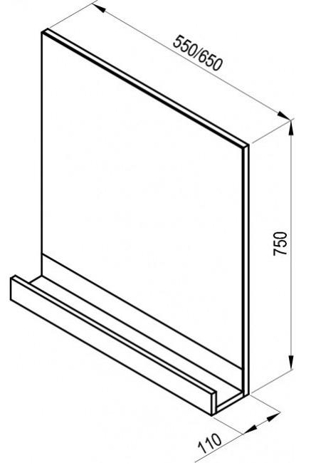 Ravak 10° 650 (X000000853) Габаритные размеры