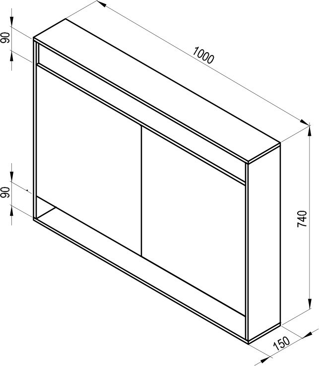 Ravak Step 1000 (X000001421) Габаритні розміри