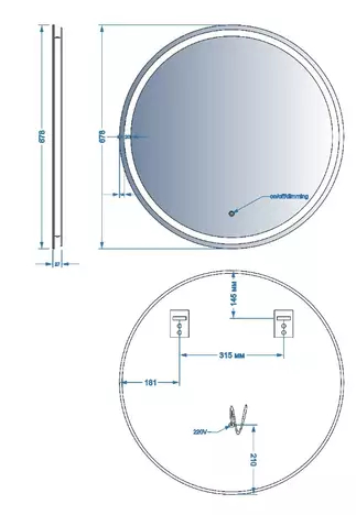 Devit AllRound 678x678 (5501070) Габаритные размеры