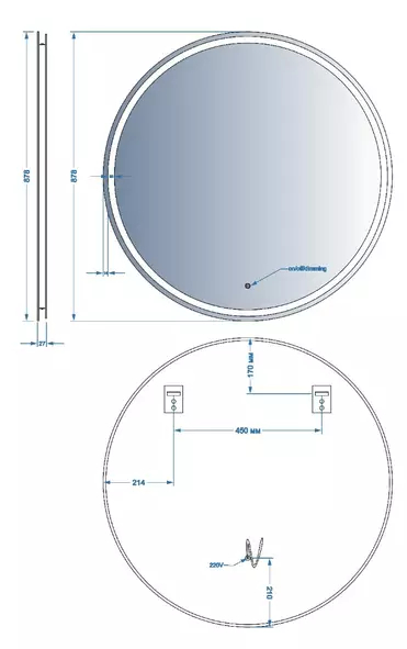 Devit AllRound 878x878 (5501090) Габаритные размеры