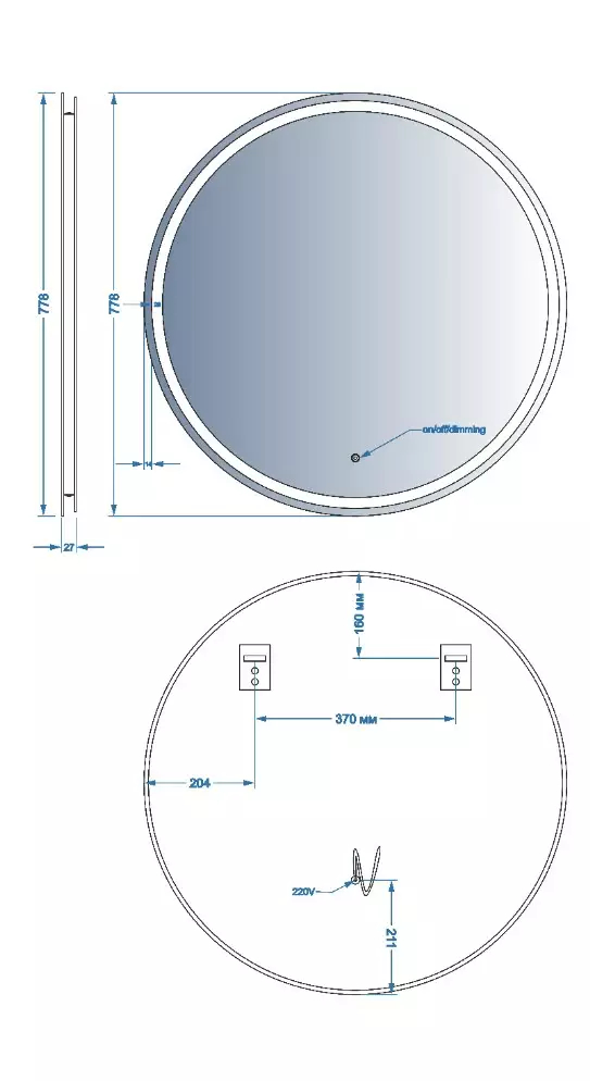 Devit AllRound 778x778 (5501080) Габаритні розміри