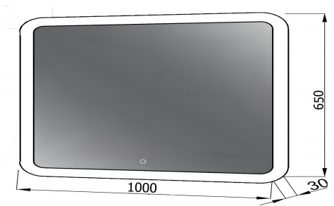 ЮВВІС Ліон Z-1000x650 LED (501101) Габаритні розміри