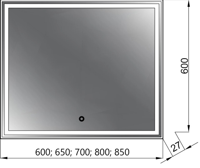 ЮВВІС Сицилия Z-650x600 Габаритные размеры