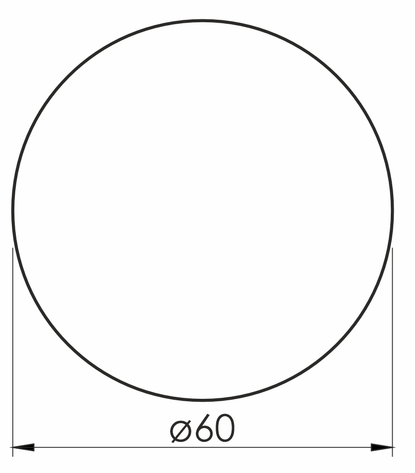 Volle Luna Ronda 600 (1648.50076600) Габаритні розміри