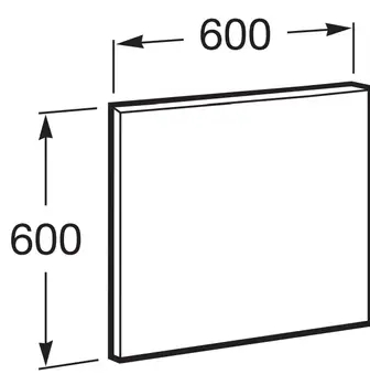 Roca Victoria Basic 600 (A812326406) Габаритні розміри