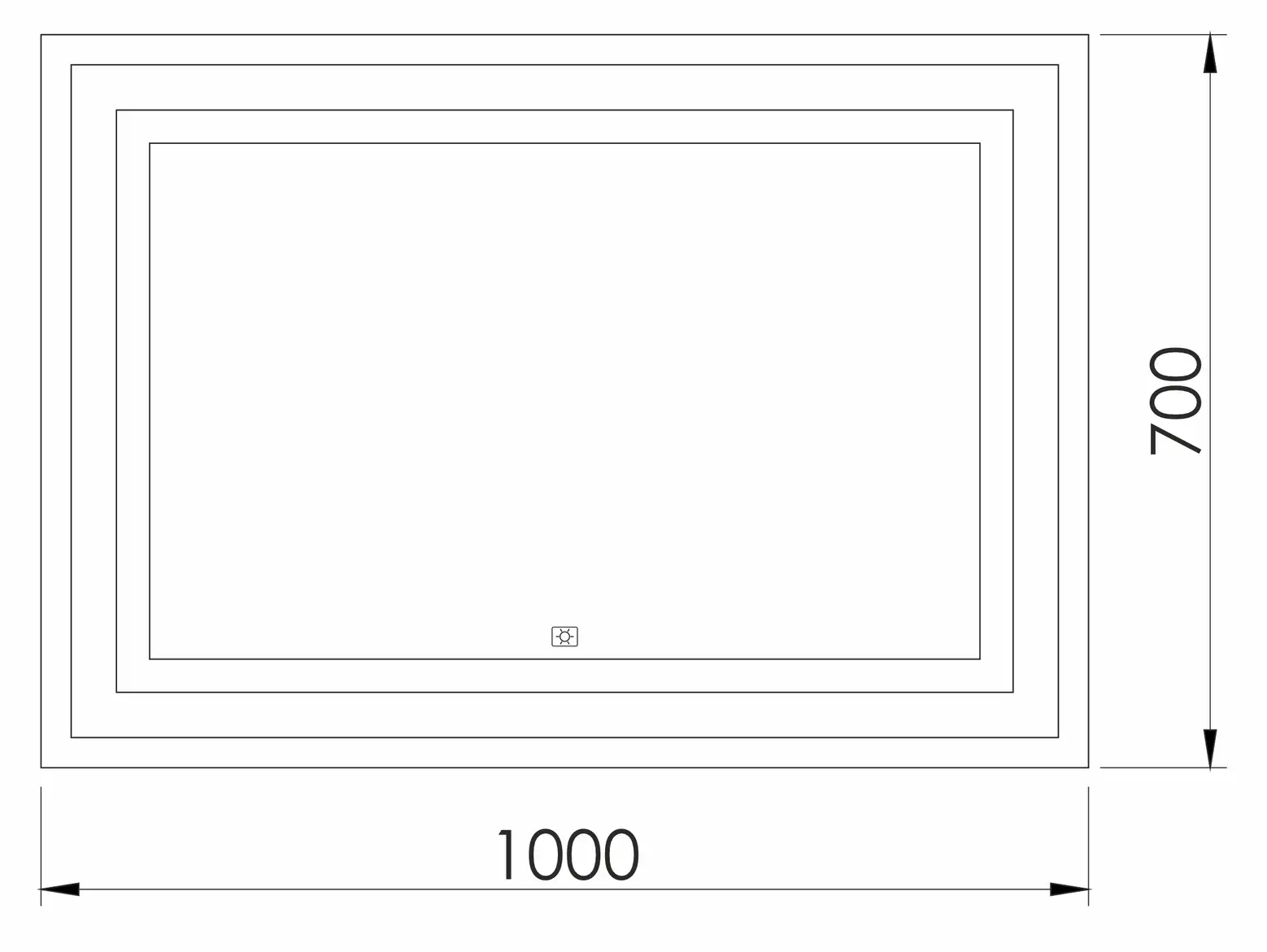 Imprese Karlov Light 700x1000 (m08607600MB) Габаритные размеры