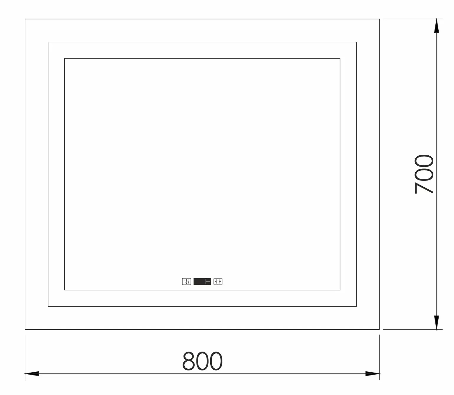 Imprese Karlov Option 700x800 (m08607600MD) Габаритные размеры