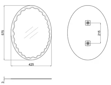 Lidz 140.07.11 425х575 (LD55781400711W) Габаритные размеры