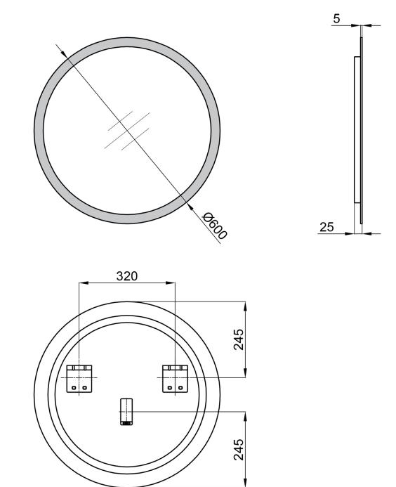 Q-Tap Virgo R600 (QT1878250660W) Габаритні розміри