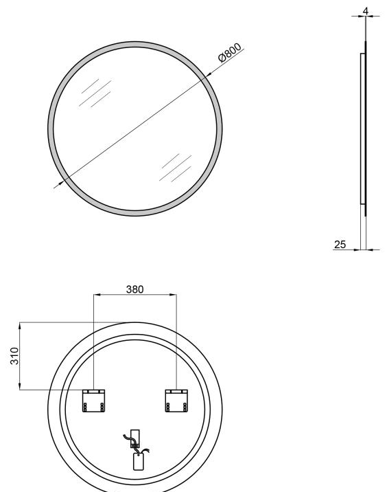 Q-Tap Virgo R800 (QT1878250680W) Габаритні розміри