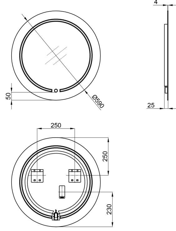 Q-Tap Jay N R590 (QT07782504W) Габаритні розміри