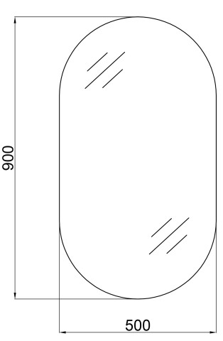 Q-Tap Scorpio 500х900 (QT14783001W) Габаритні розміри