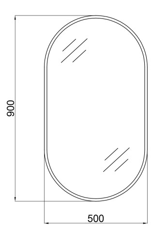 Q-Tap Scorpio 500х900 (QT14787001B) Габаритные размеры