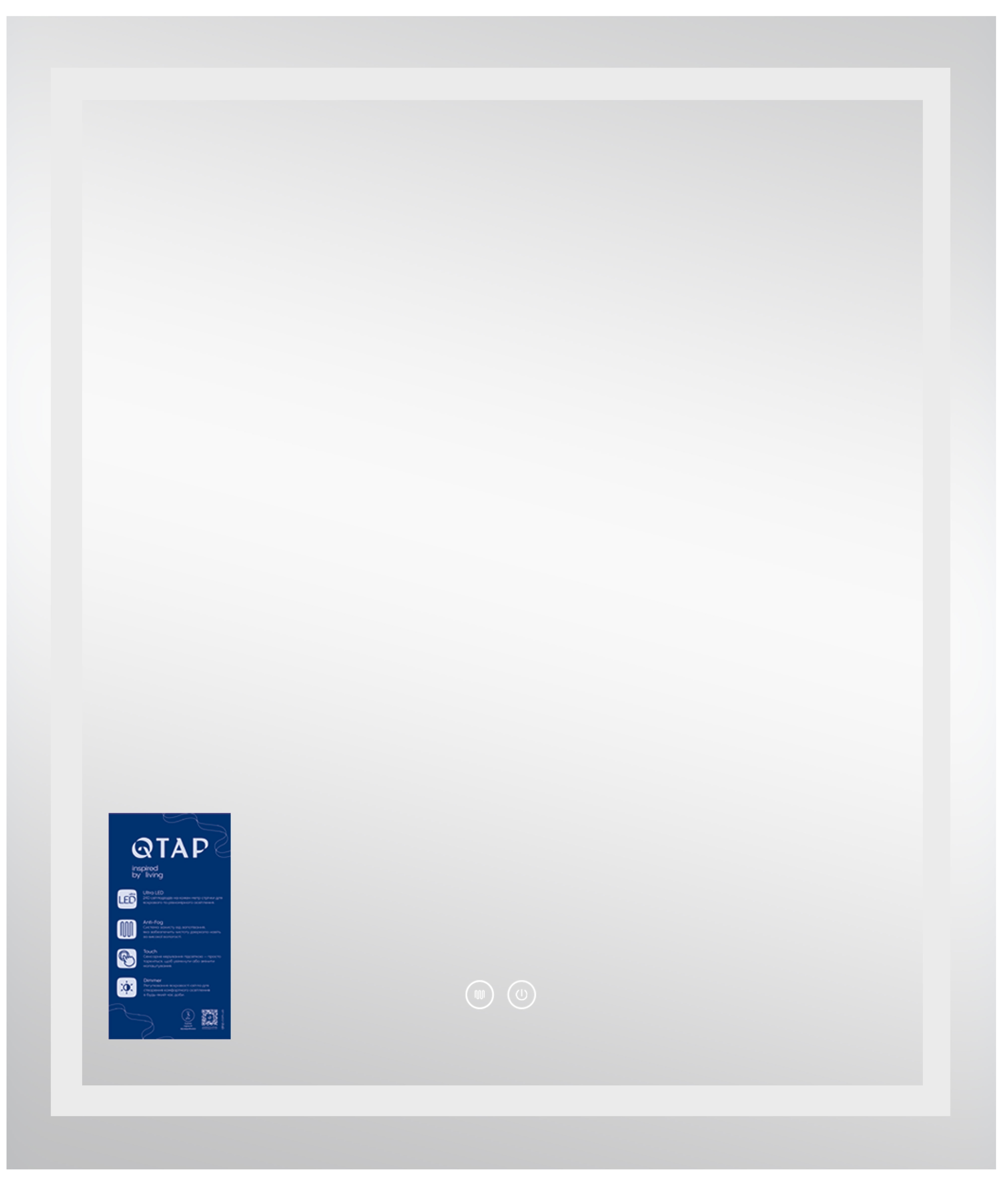 Дзеркало Q-Tap Mideya 700х800 (QT2078DCF7080W) ціна 5386 грн - фотографія 2