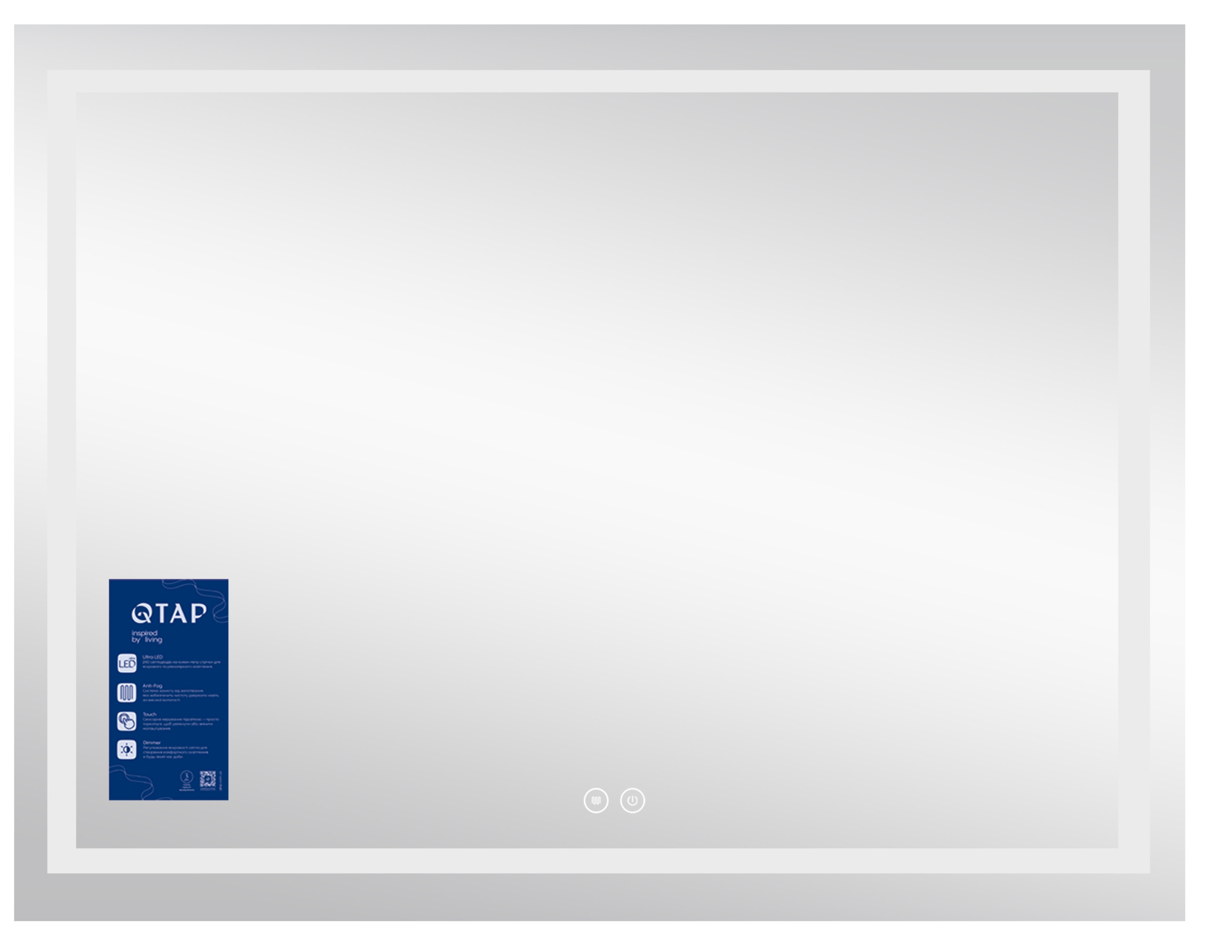 Дзеркало Q-Tap Mideya 900х700 (QT2078NCF9070W) ціна 5782 грн - фотографія 2