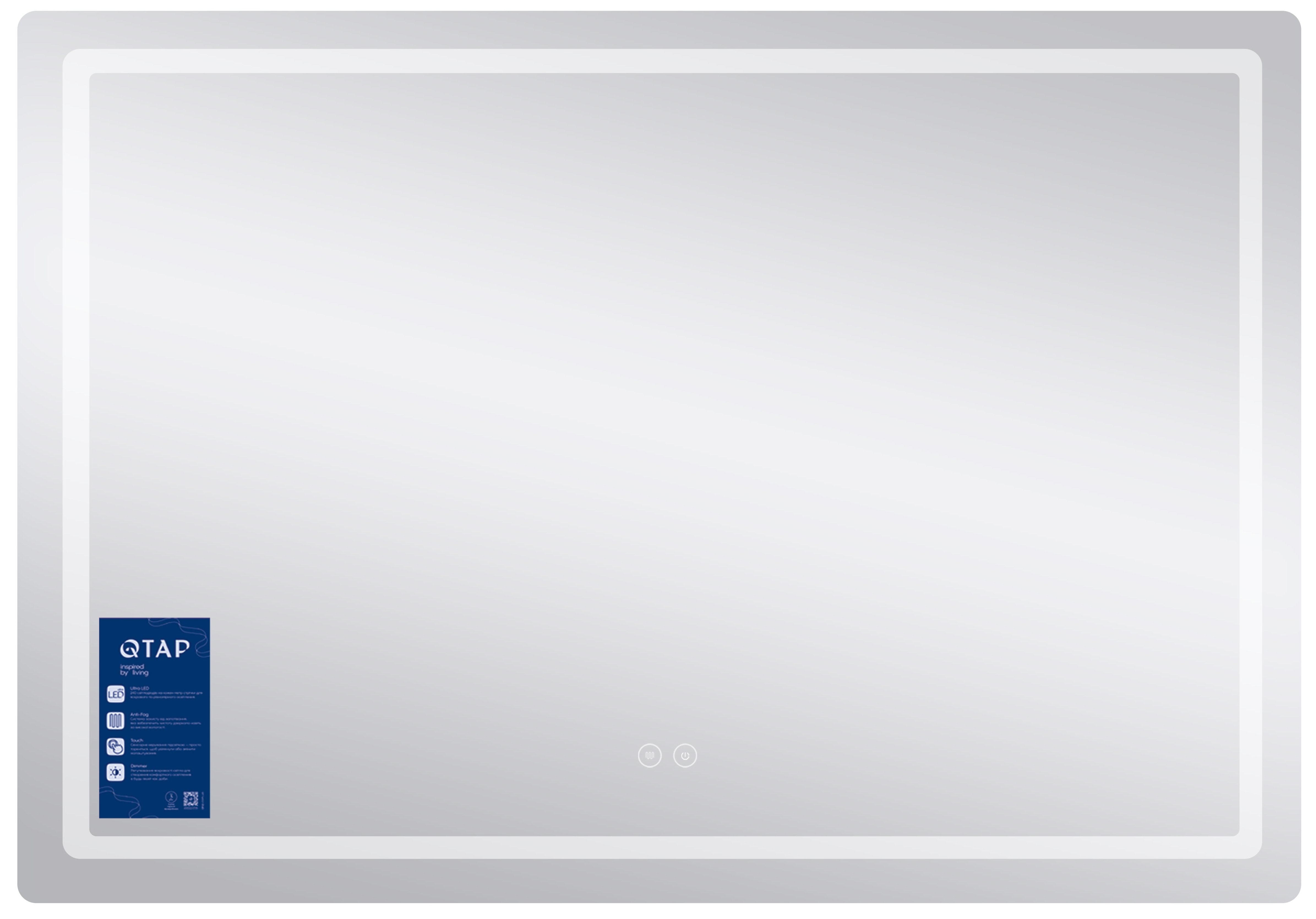 Дзеркало Q-Tap Mideya 1000х700 (QT2078NCF10070W) ціна 6190 грн - фотографія 2