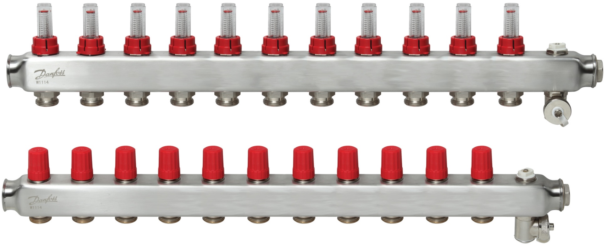 Распределительный коллектор Danfoss SSM-F 11+11 контуров с расходомерами (088U0761)