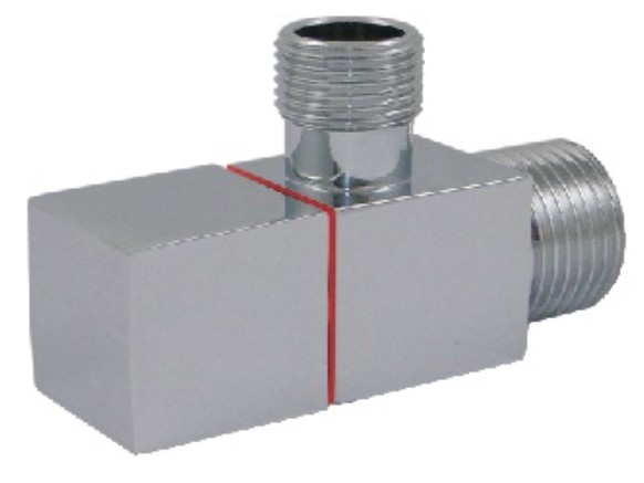 Кран Schlosser Square DN15 GZ 1/2" x 1/2" угловой (606000052)