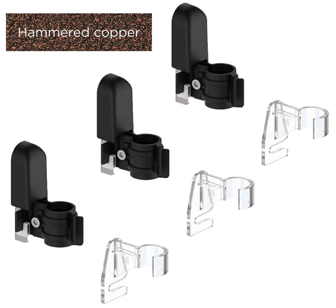 Комплект настенного крепления DeLonghi GBT для трубчатого радиатора Hammered Copper (3шт) в интернет-магазине, главное фото