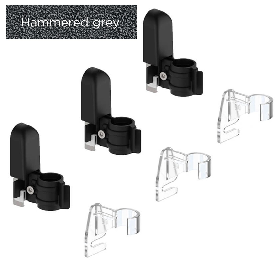 Комплект настенного крепления DeLonghi GBT для трубчатого радиатора Hammered Grey (3шт)