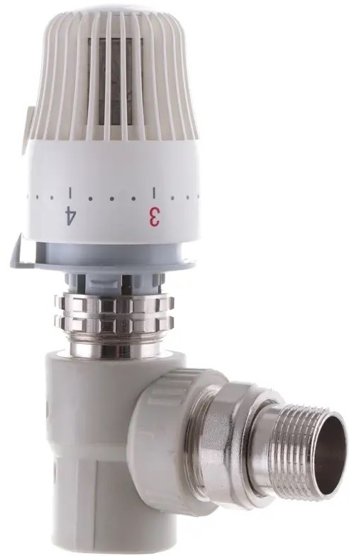 Koer K0154.PRO PPR 25x3/4 з термоголовкою, кутовий (KP0196)