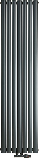 Luxrad Oval 1700x410x88 нижнє підключення ZDC (центр) + кріплення (OVAP17004107016ZDC)