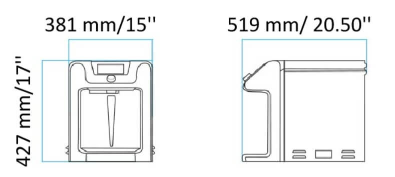 Waterlogic WL-7 Firewall (настольный) Габаритные размеры