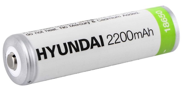 Акумулятор Hyundai 18650 Li-ion 2200mAh (Sharp Top) в інтернет-магазині, головне фото