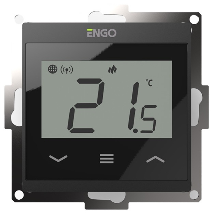 Engo Controls E55-B для встраиваемого монтажа под рамку 55x55, 230В, черный