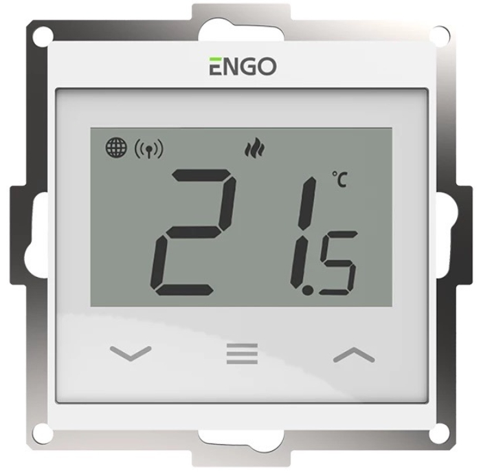 Engo Controls E55-W для вбудованого монтажу під рамку 55x55, 230В, білий