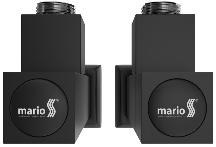 Кран угловой Mario 2 шт черный матовий (4.0.0201.56.BM) цена 3900 грн - фотография 2