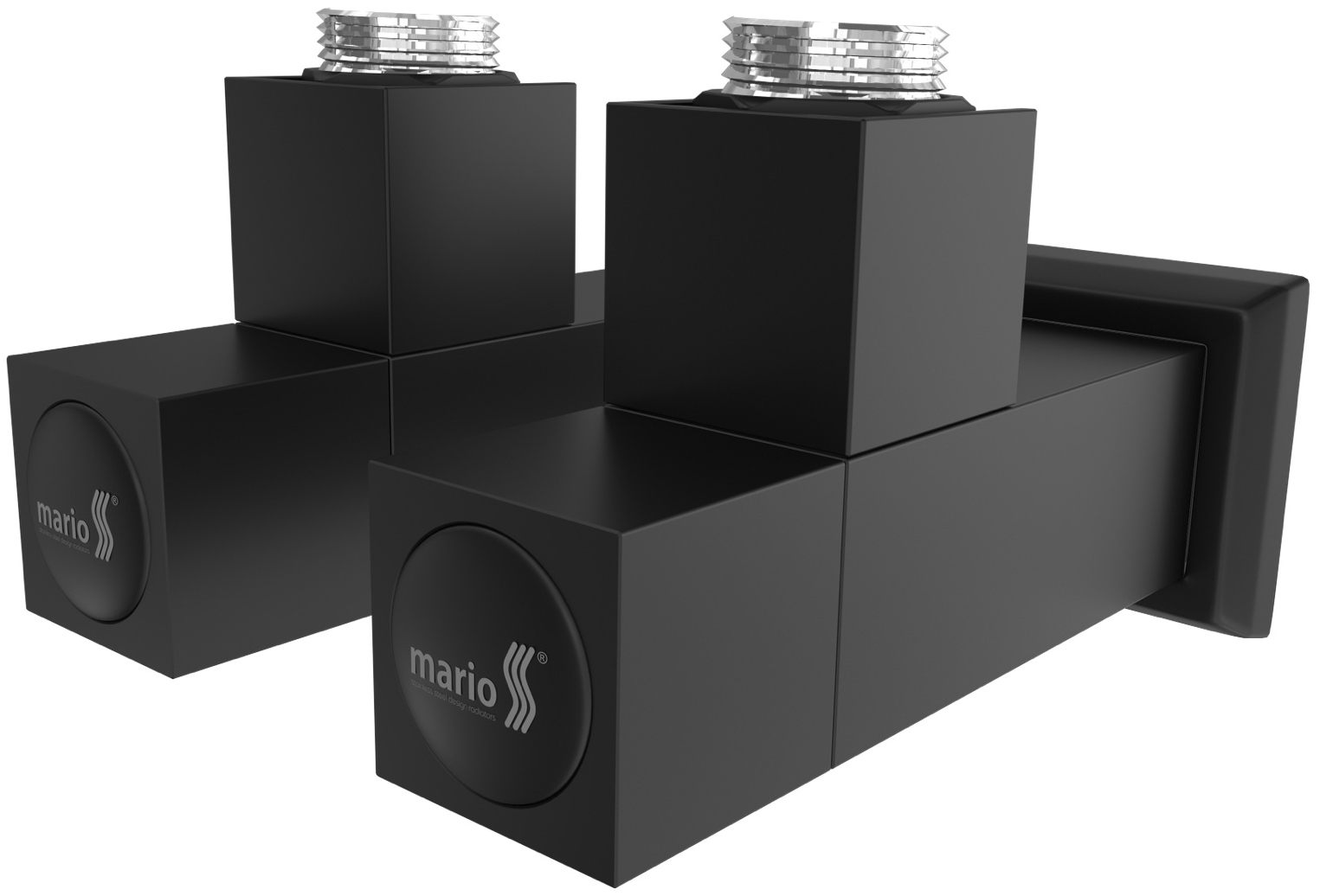 Кран угловой Mario 2 шт черный матовий (4.0.0201.56.BM)