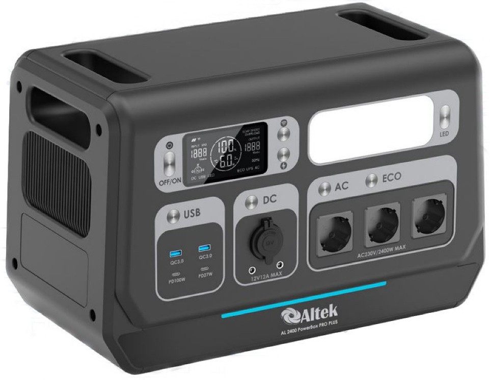 Портативна зарядна станція Altek AL 2400 PowerBox Pro Plus (2048 Вт·г)