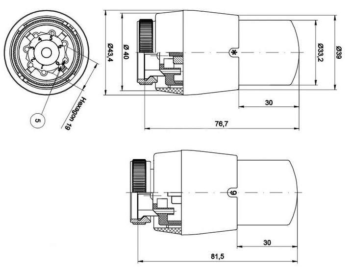 Vario Term Prestige GS.02-06C (000M636A006) Габаритные размеры