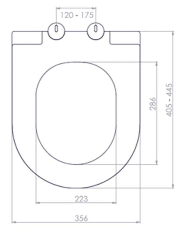 NKP Slim Inci /soft close (0338) Габаритні розміри