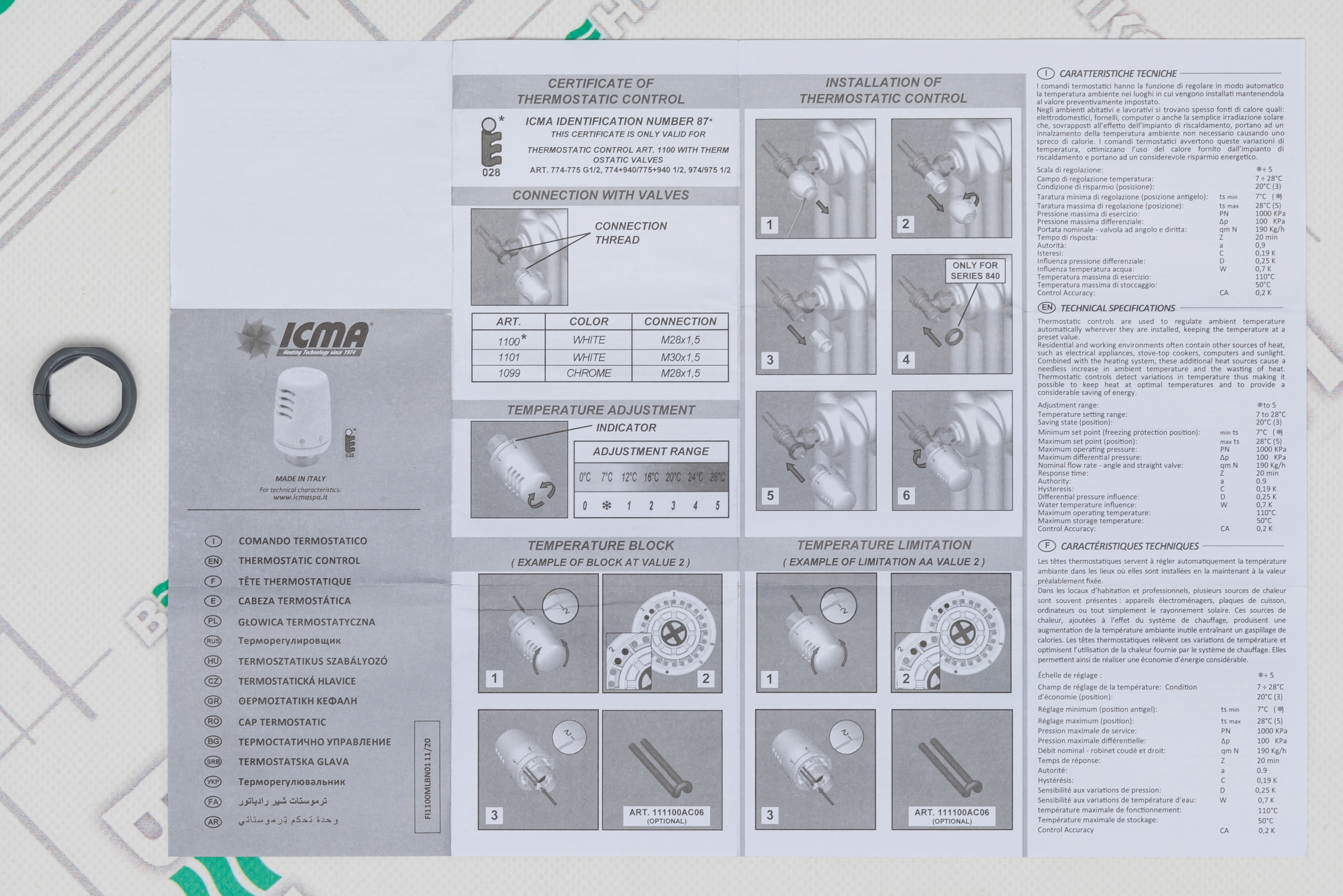 Термоголовка Icma M28x1,5 (821100AC20) характеристики - фотография 7