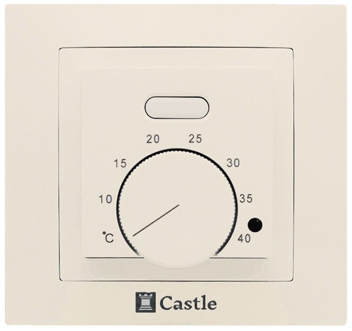 Терморегулятор Castle AC308H Слоновая кость