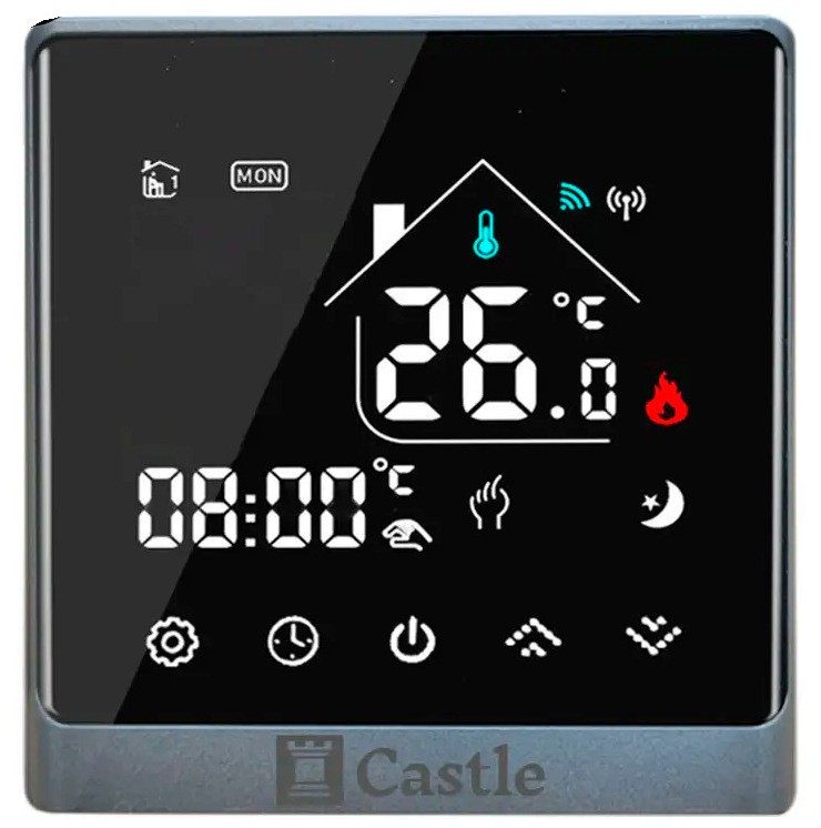 Терморегулятор Castle AC8400H Черный-Серебро