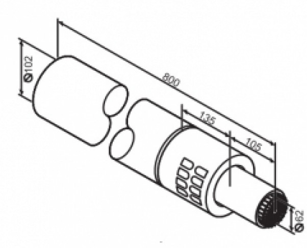 Buderus 60/100 (7747210024) Габаритні розміри