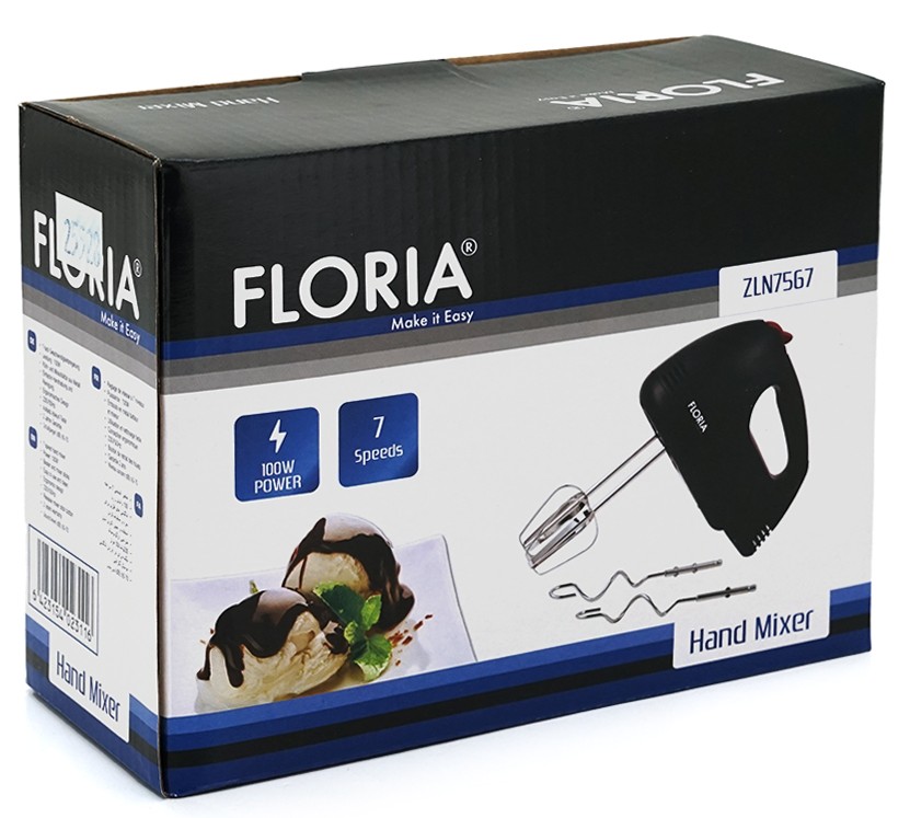 Миксер Floria ZLN7567, 100W, black инструкция - изображение 6