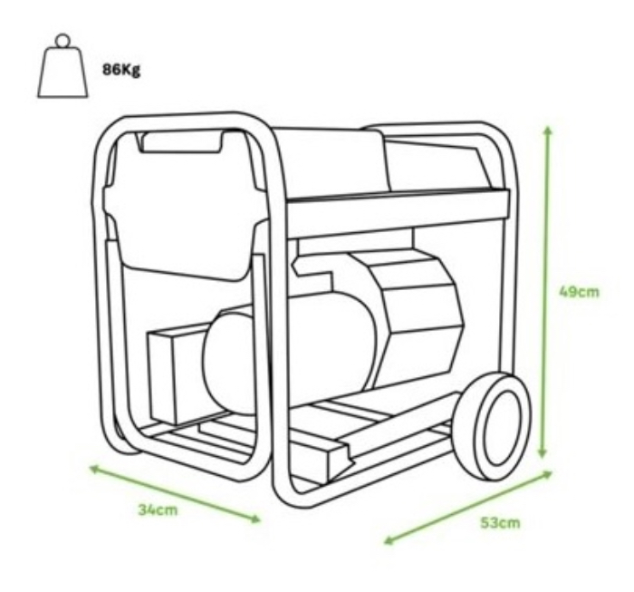 Genergy Limited 3000D 3,0кВт (240332090) Габаритные размеры