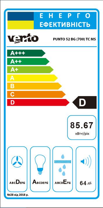 Кухонна витяжка Ventolux Punto 52 BG (700) TC MS інструкція - зображення 6
