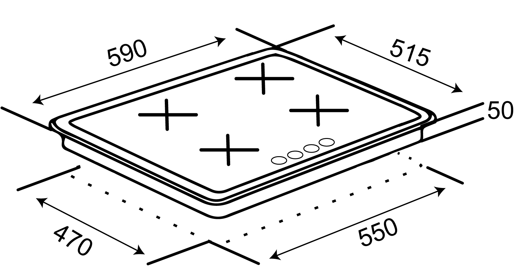 Ventolux HG640-MA3 S (WH) Габаритные размеры