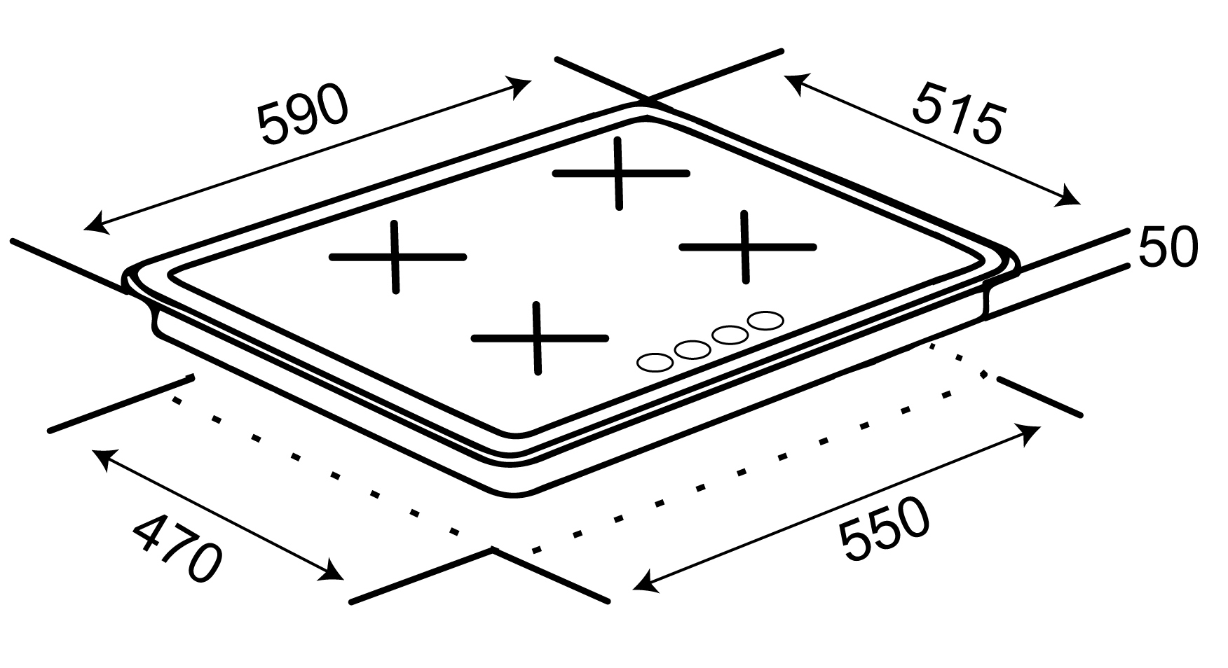 Ventolux HG640-MA3 S (BK) Габаритные размеры