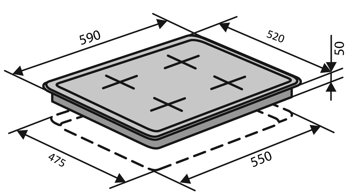 Ventolux HG640-DA3 CS (BK) Габаритні розміри