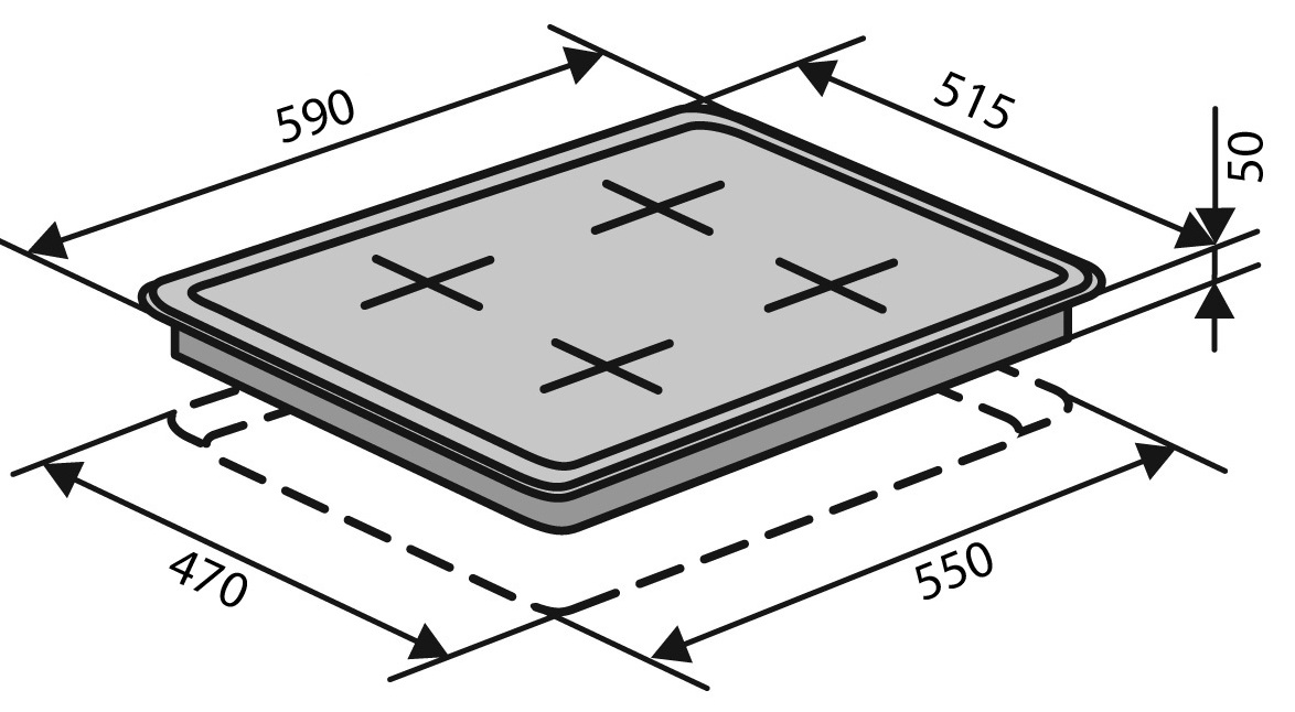 Ventolux HSF640-T3G CEST (BK) MK Габаритні розміри