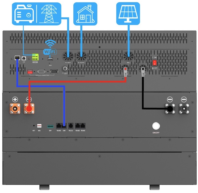 Комплект резервного питания Genergy GZE-10252, LFP, 5200W, 10240Wh (240077090) цена 299000 грн - фотография 2