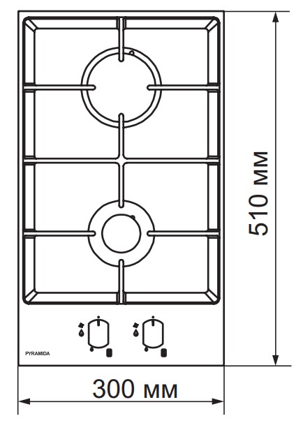 Pyramida PFG 320 Black Габаритные размеры