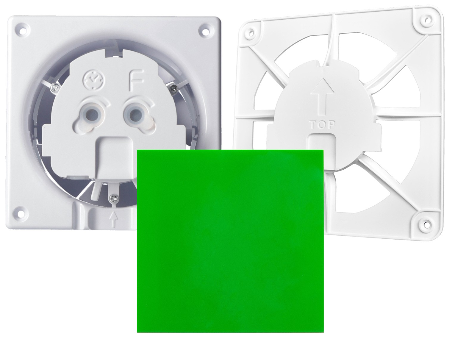 AirRoxy dRim 100 TS BB (01-062) + 100/125 Grill (02-300) + dRim Plexi зеленый (01-167)