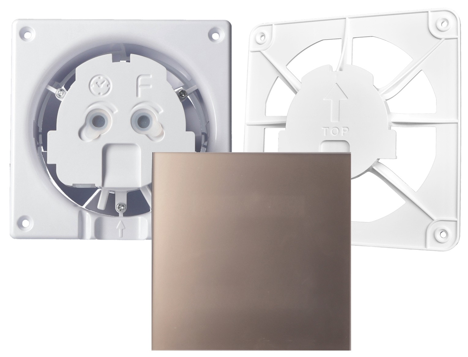 AirRoxy dRim 100 TS BB (01-062) + 100/125 Grill (02-300) + dRim Glass золотистий (01-176)